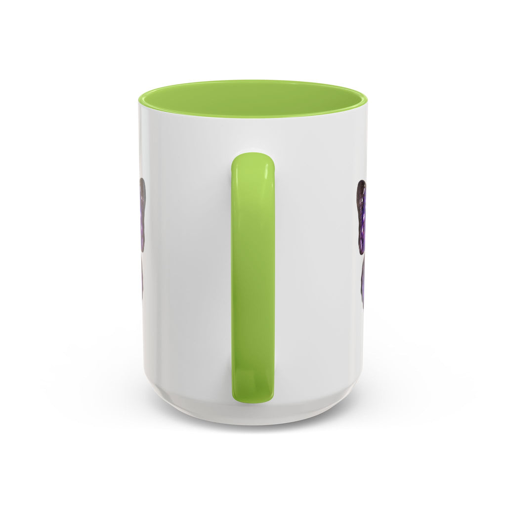 Purple Butterfly Accent Coffee Mug – Elegant Floral Butterfly Ceramic Cup