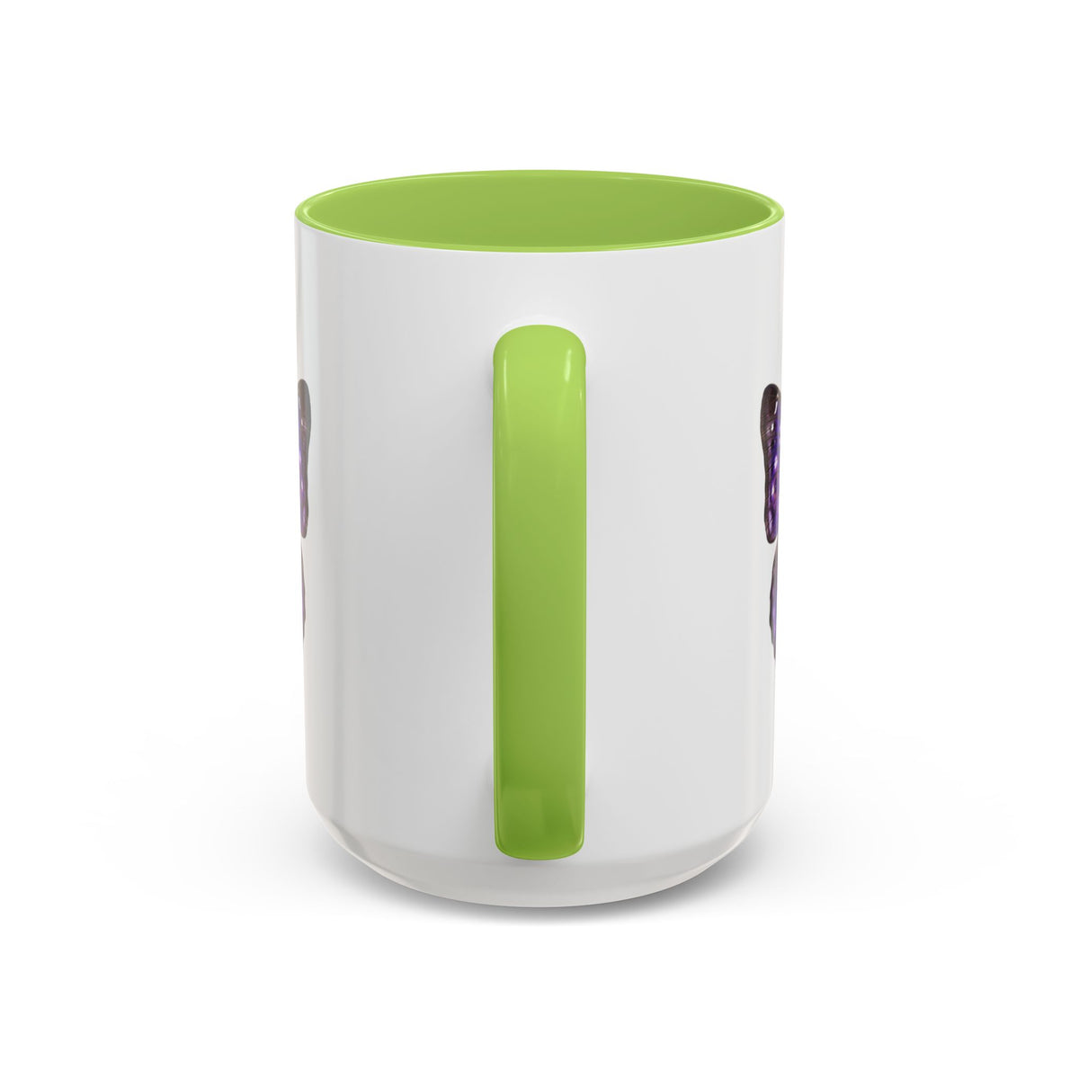 Purple Butterfly Accent Coffee Mug – Elegant Floral Butterfly Ceramic Cup