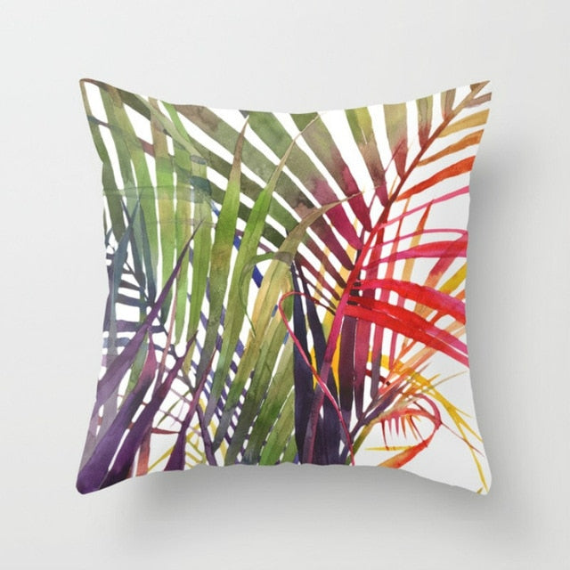 Elife Retro Green Leaves Cactus Linen cotton cushion case Polyester Home Decor Bedroom Decorative Sofa Car Throw Pillows