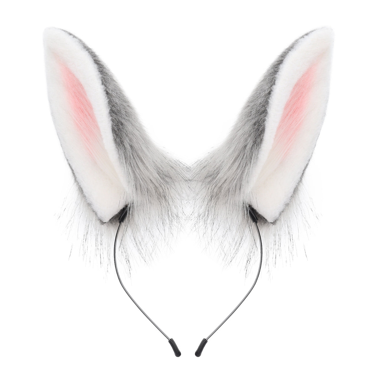 Cute Plush Rabbit Ears Hair Accessory for Anime Cosplay Costume, Realistic Animal Ears Headband Hairband