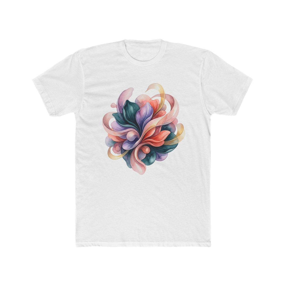 Abstract Floral Swirl T-Shirt — Colorful Psychedelic Art Tee