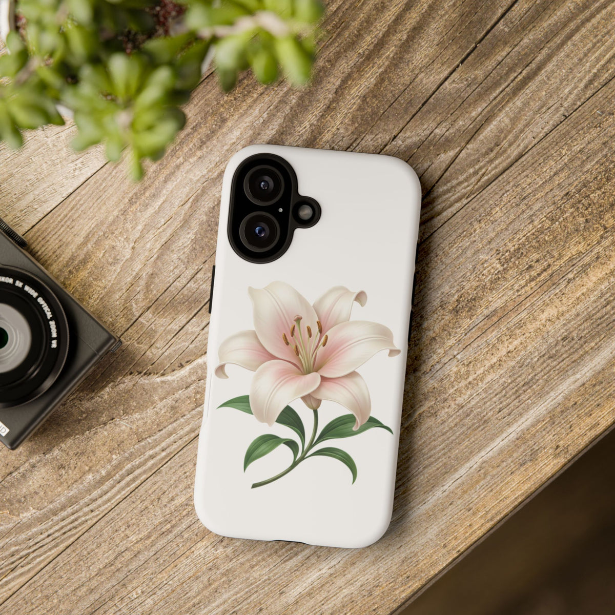 Floral Lily Phone Case — Pink Lily Tough Protective Cover