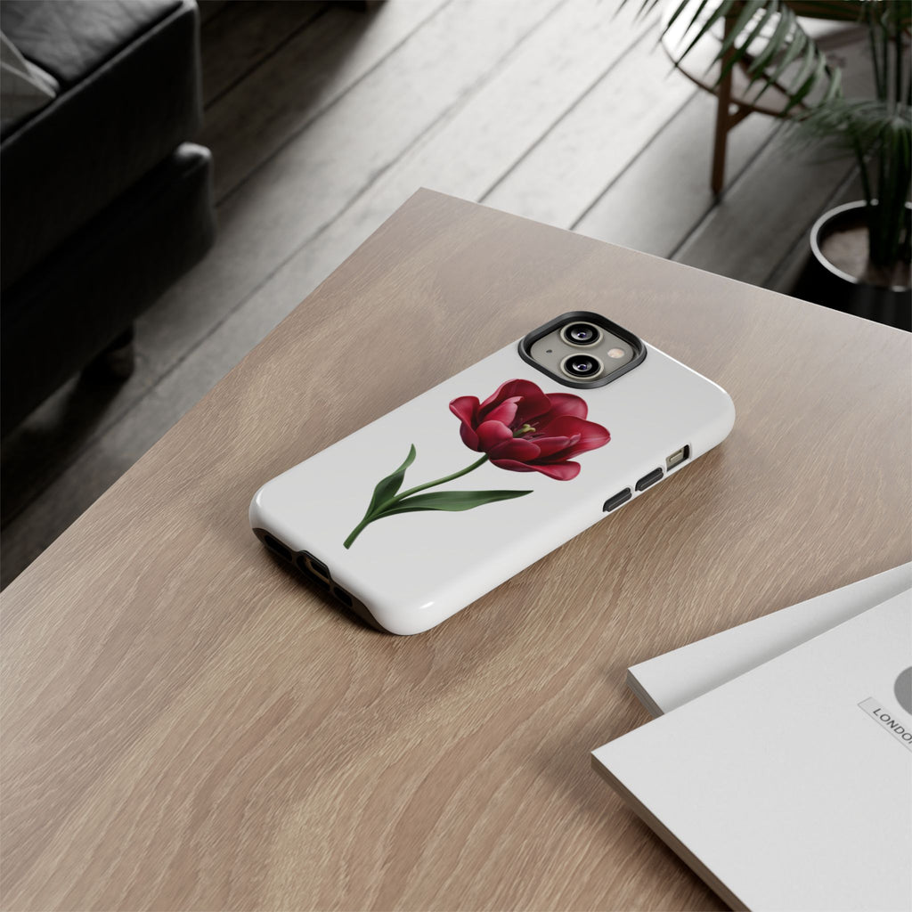 Tulip Floral Tough Phone Case – Protective Blossom iPhone Cover