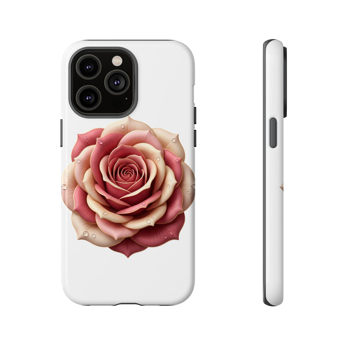 Rose Waterdrop Tough Phone Case — Protective Floral iPhone Cover