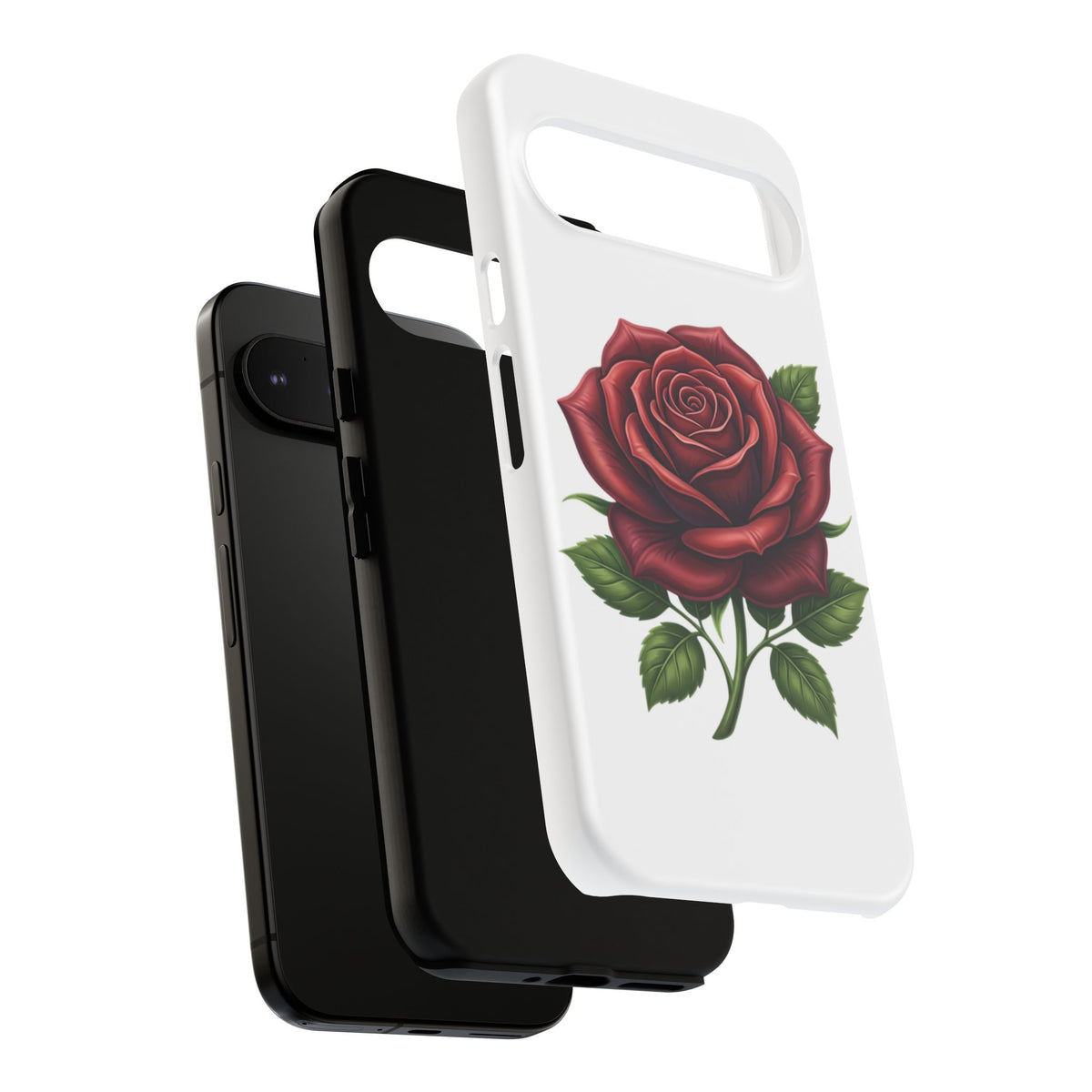 Rose Phone Case — Vintage Red Rose Floral Protective Cover