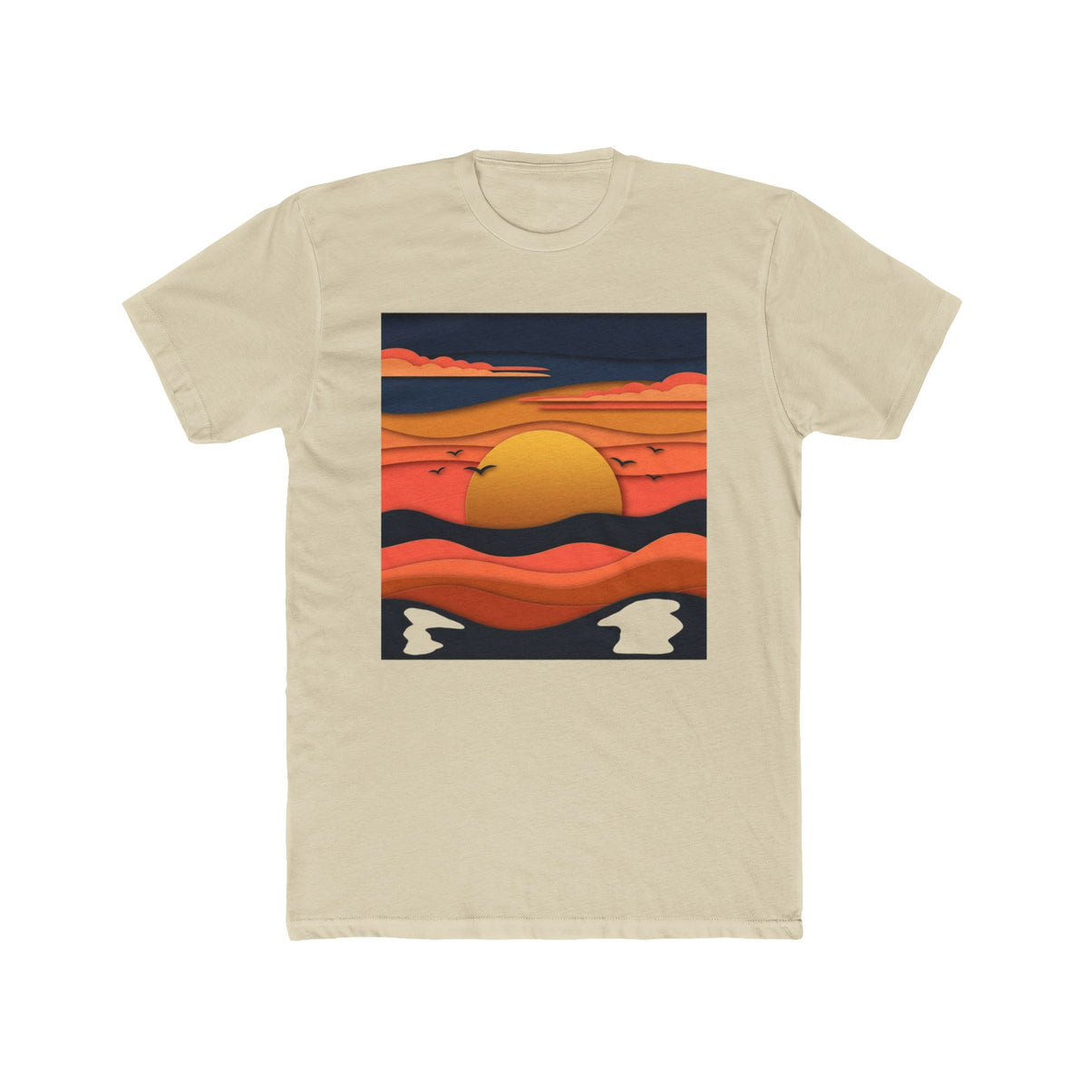 Sunset Waves T-Shirt — Retro Orange Sunset Graphic Tee