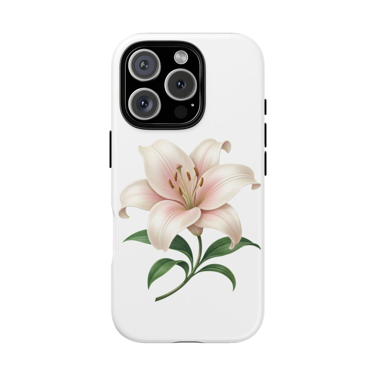Floral Lily Phone Case — Pink Lily Tough Protective Cover