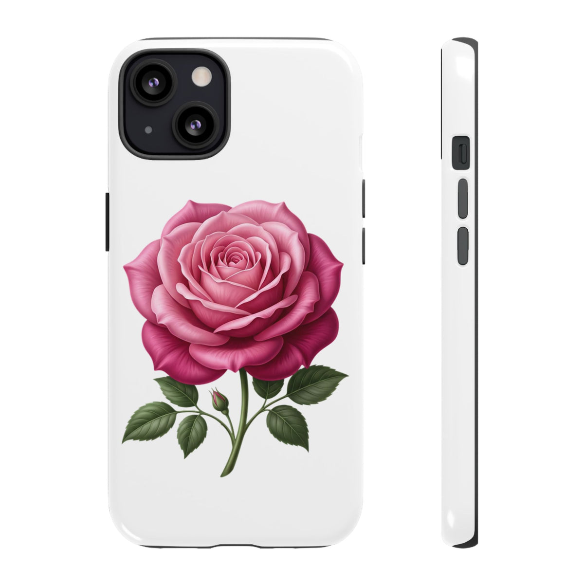 Pink Rose Tough Phone Case — Floral Protective iPhone Cover