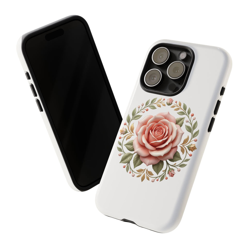 Floral Rose Wreath Tough Phone Case