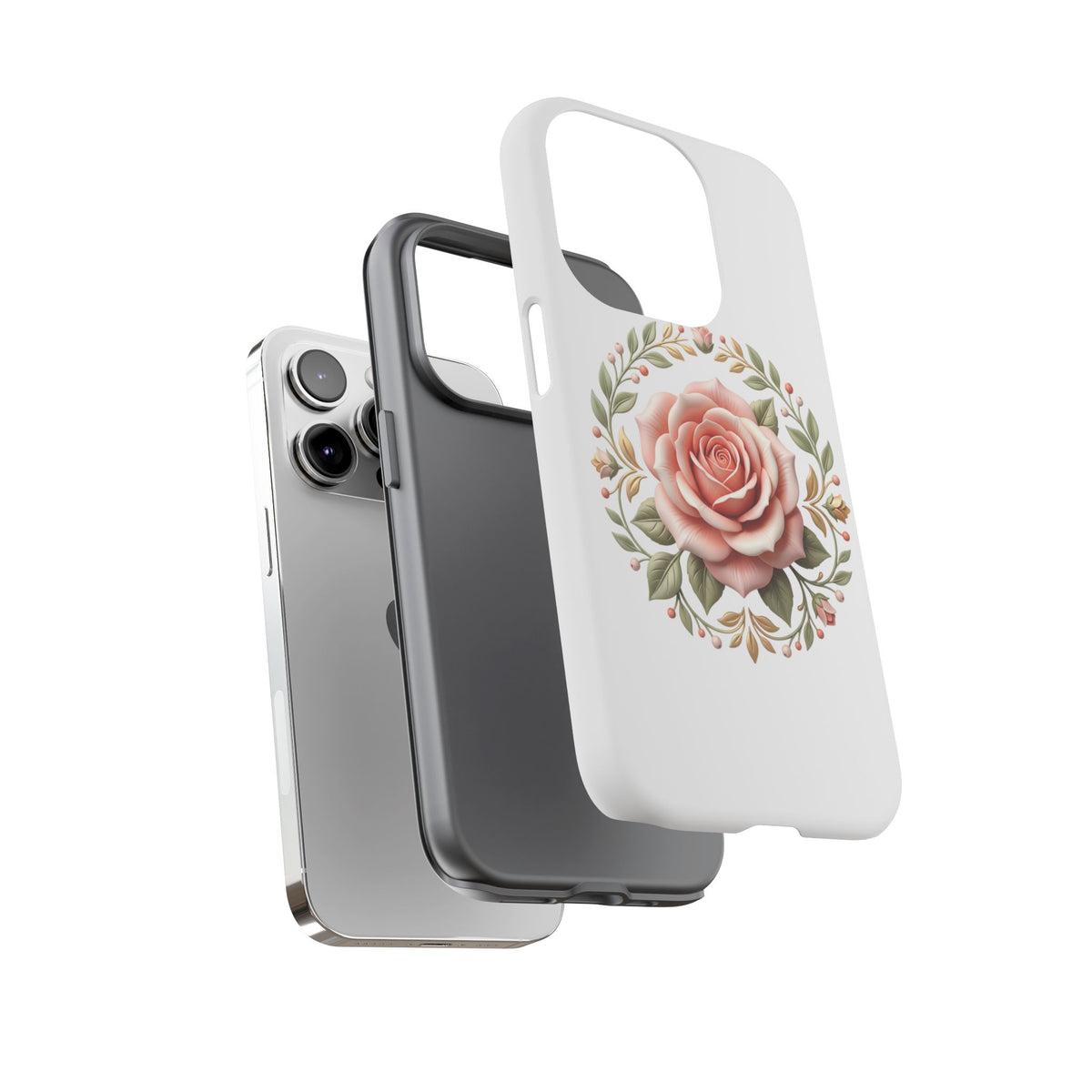 Floral Rose Wreath Tough Phone Case