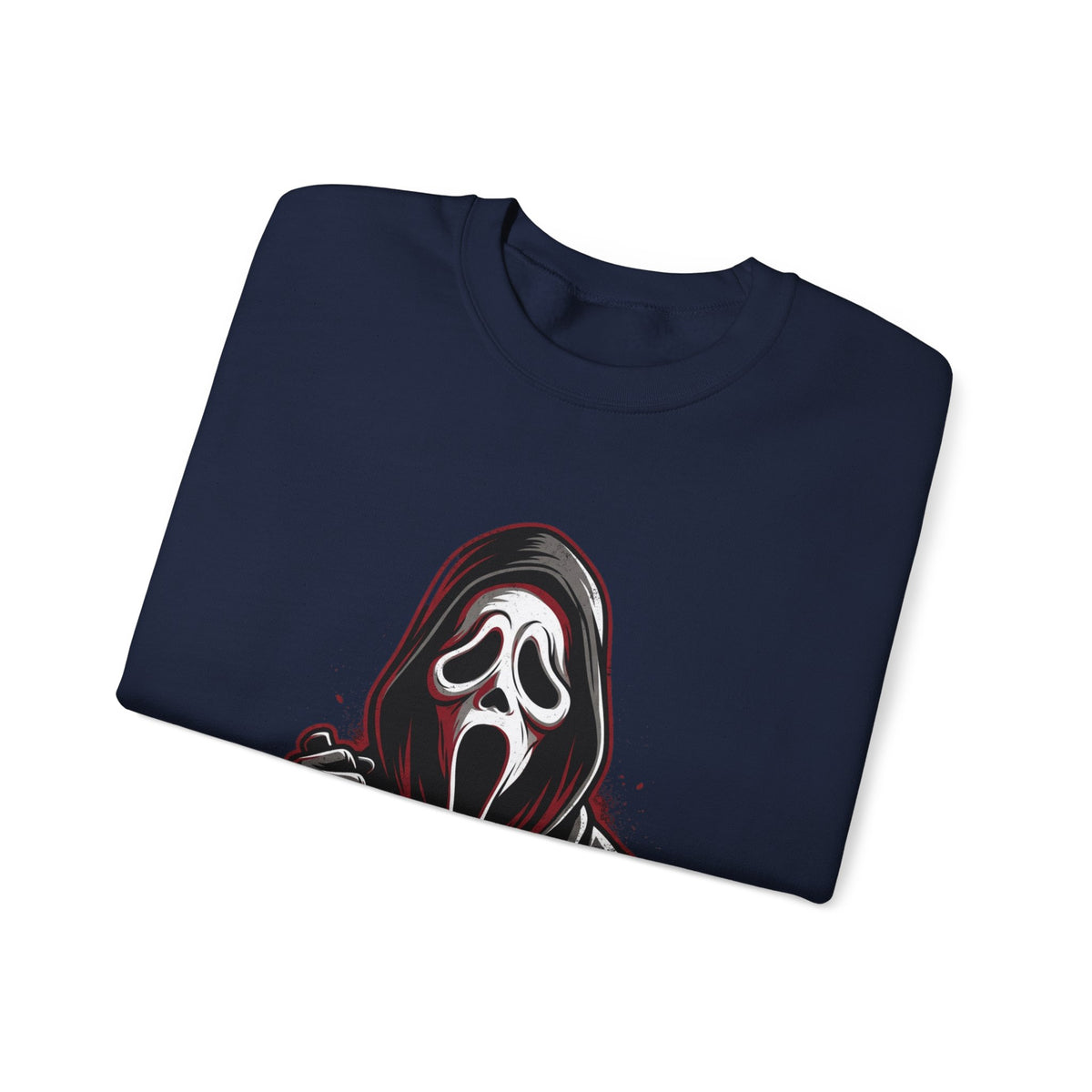 Scream Mask Crewneck Sweatshirt – Horror Ghostface Graphic