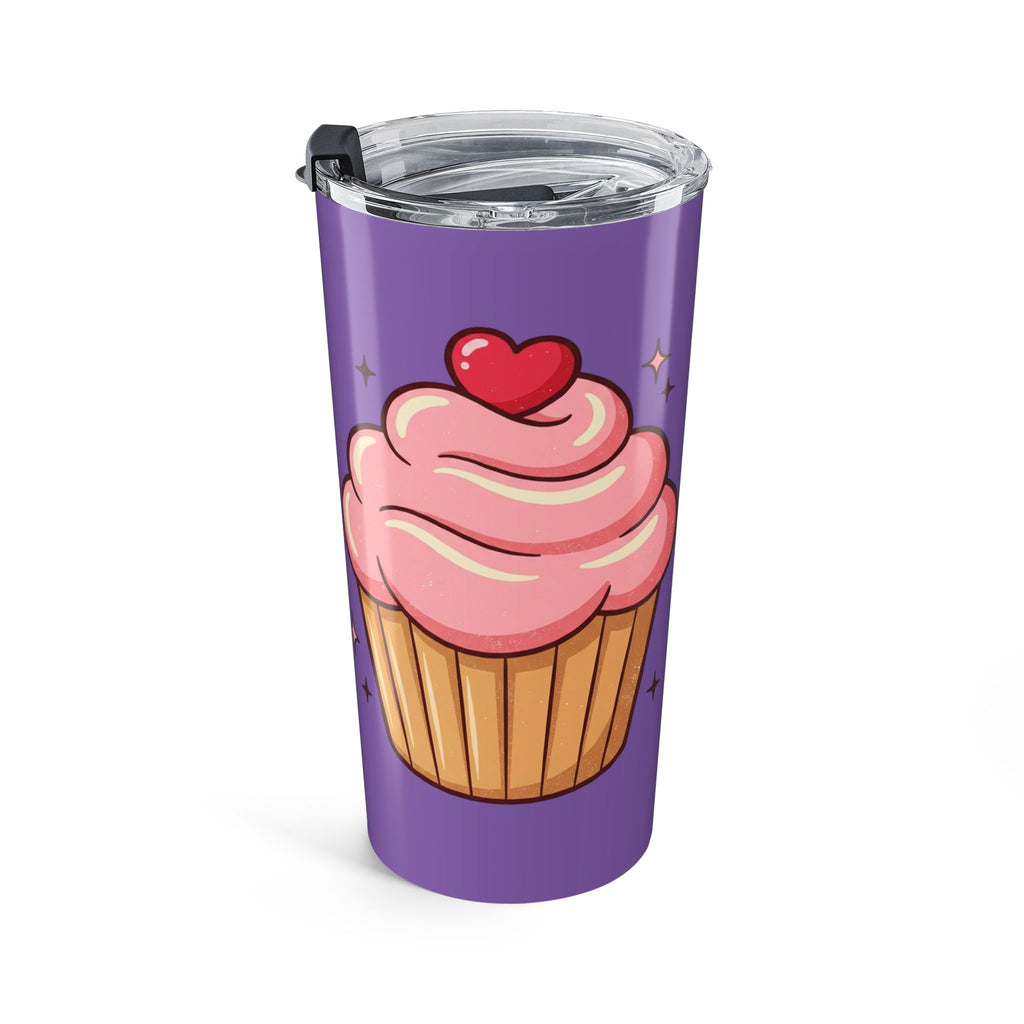 Pink Cupcake Tumbler 20oz- Light Purple