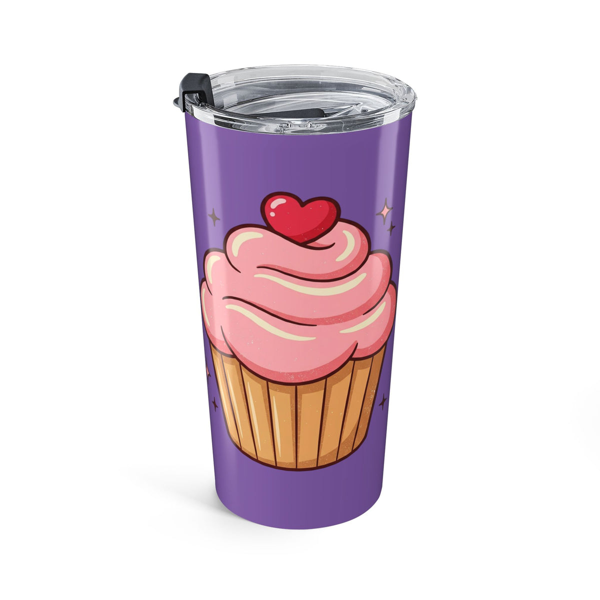 Pink Cupcake Tumbler 20oz- Light Purple