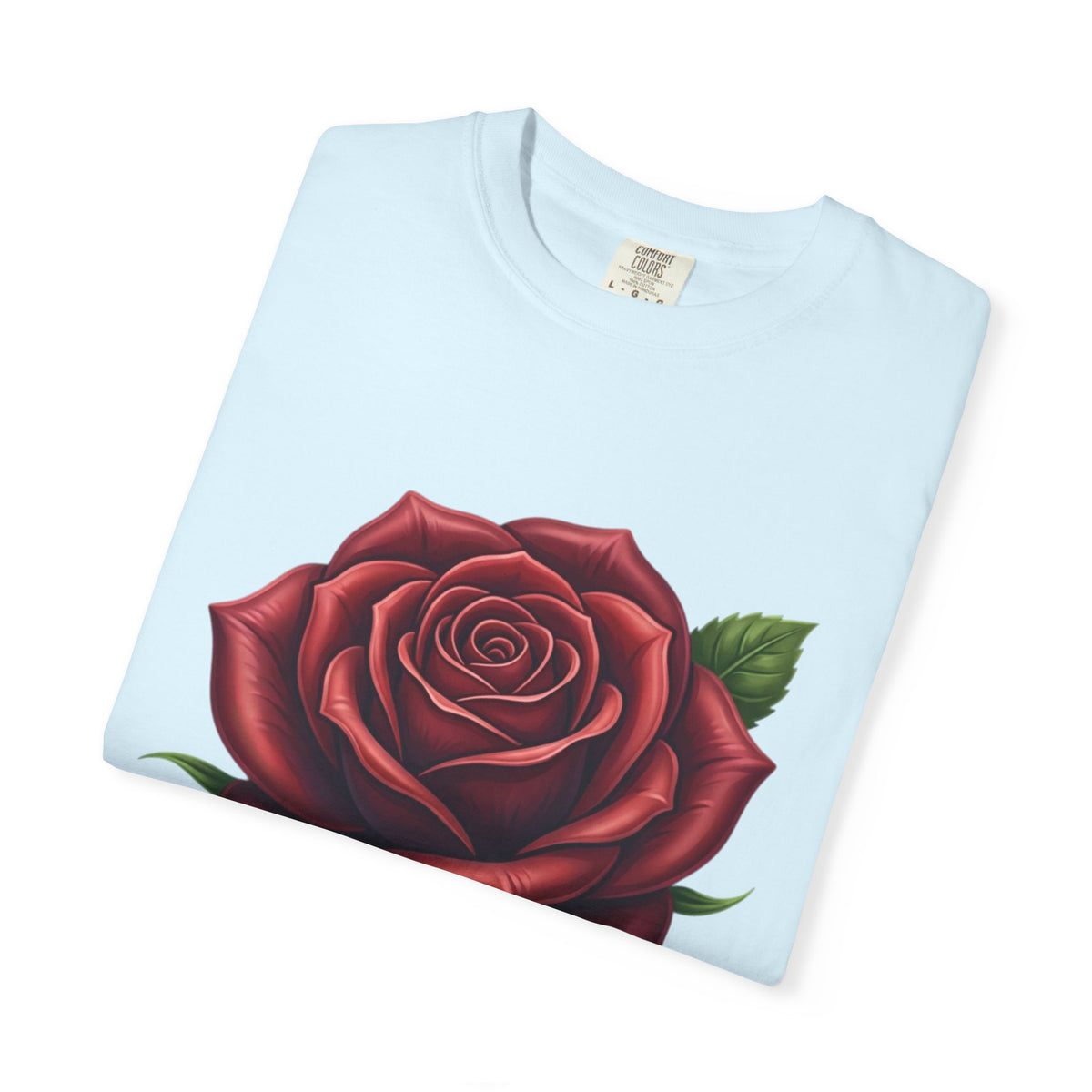 Rose Graphic T‑Shirt — Large Red Rose Floral Tee
