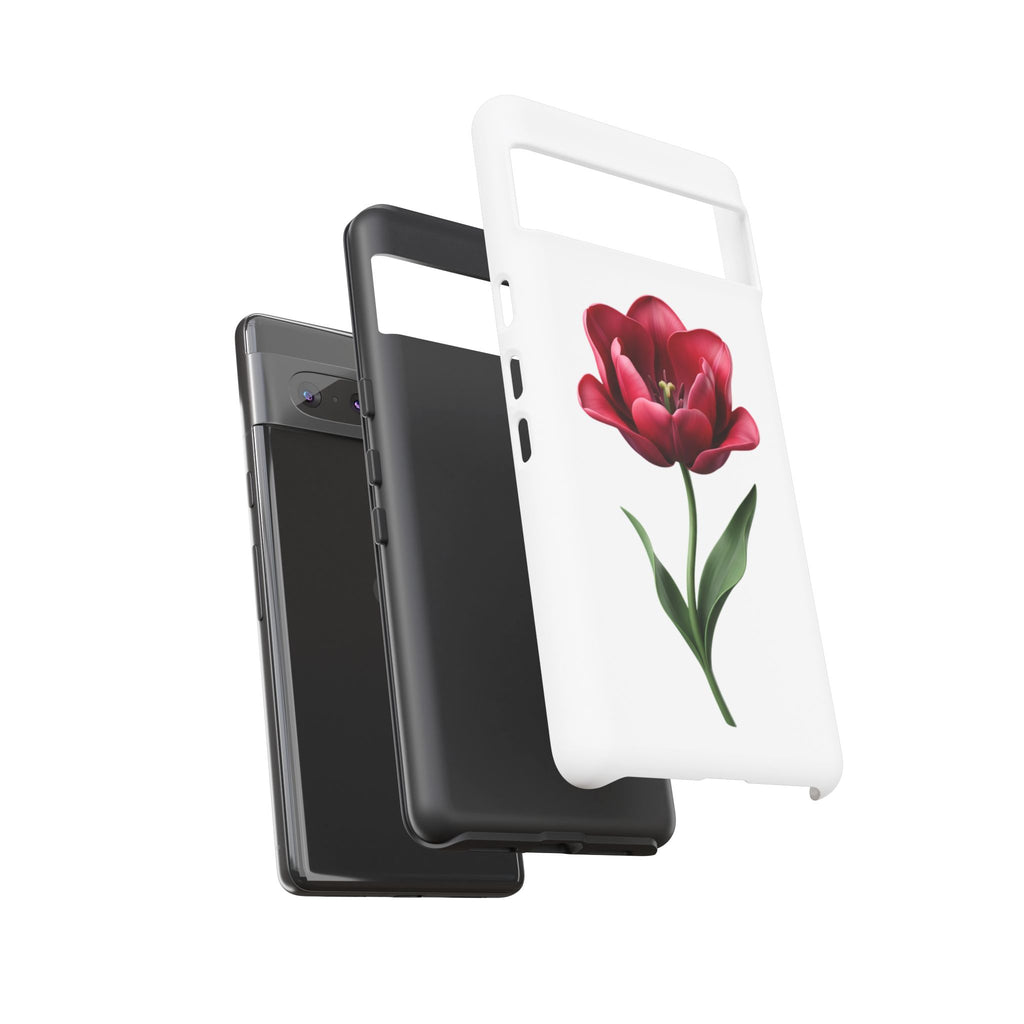Tulip Floral Tough Phone Case – Protective Blossom iPhone Cover