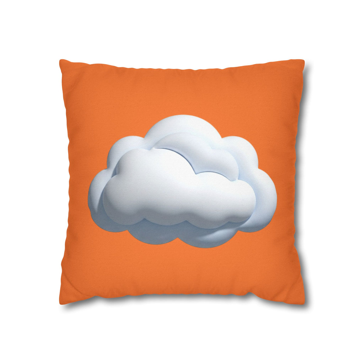 Cloud Graphic Orange Pillowcase — Orange Decorative Throw Pillow Cover