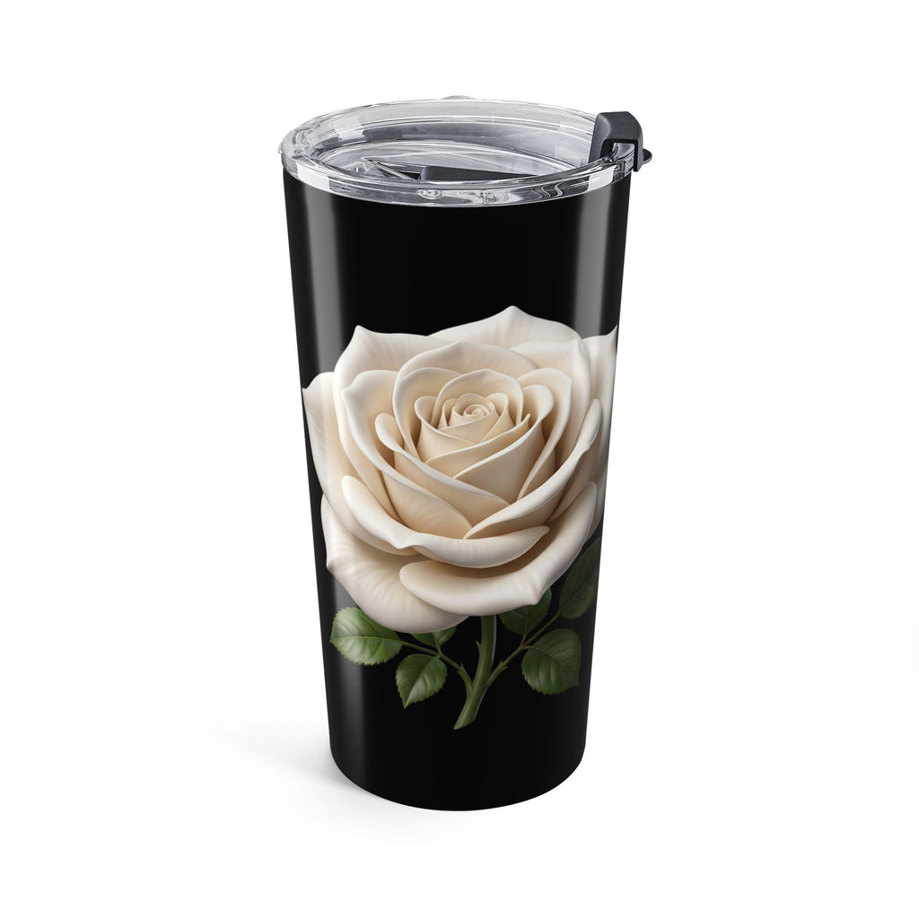 White Rose Black Tumbler 20oz