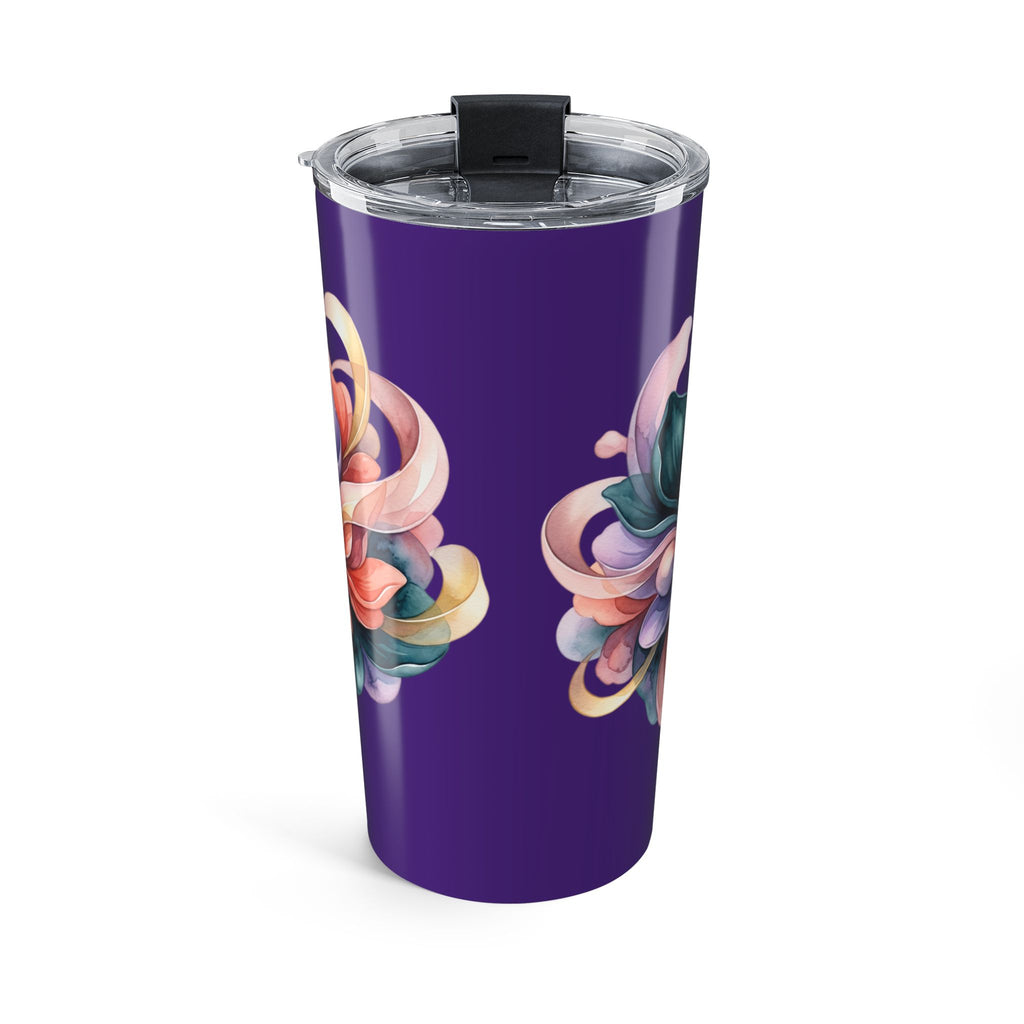 Floral Swirl 20oz Tumbler – Colorful Abstract Flower Travel Mug