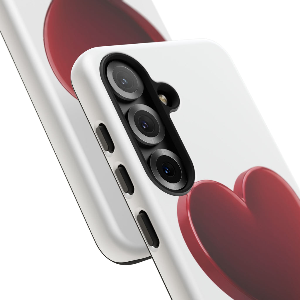 Heart Tough Phone Case - Red 3D Heart Protective Phone Case