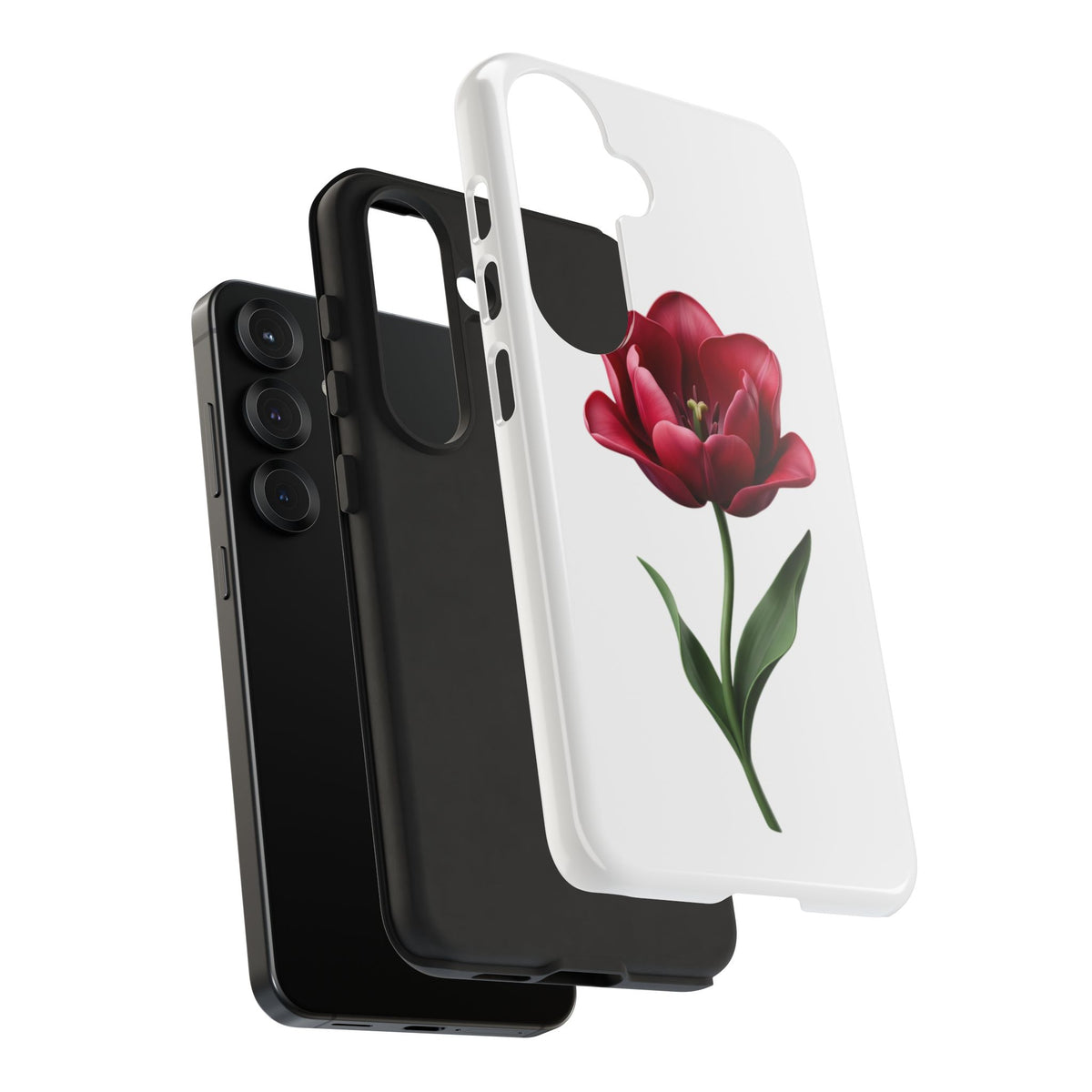 Tulip Floral Tough Phone Case – Protective Blossom iPhone Cover