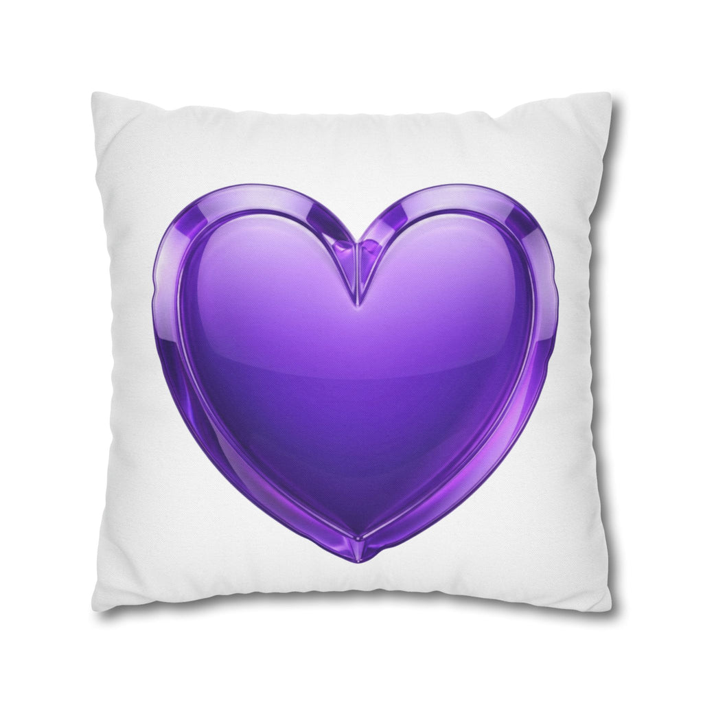 Purple Heart Spun Polyester Square Pillowcase