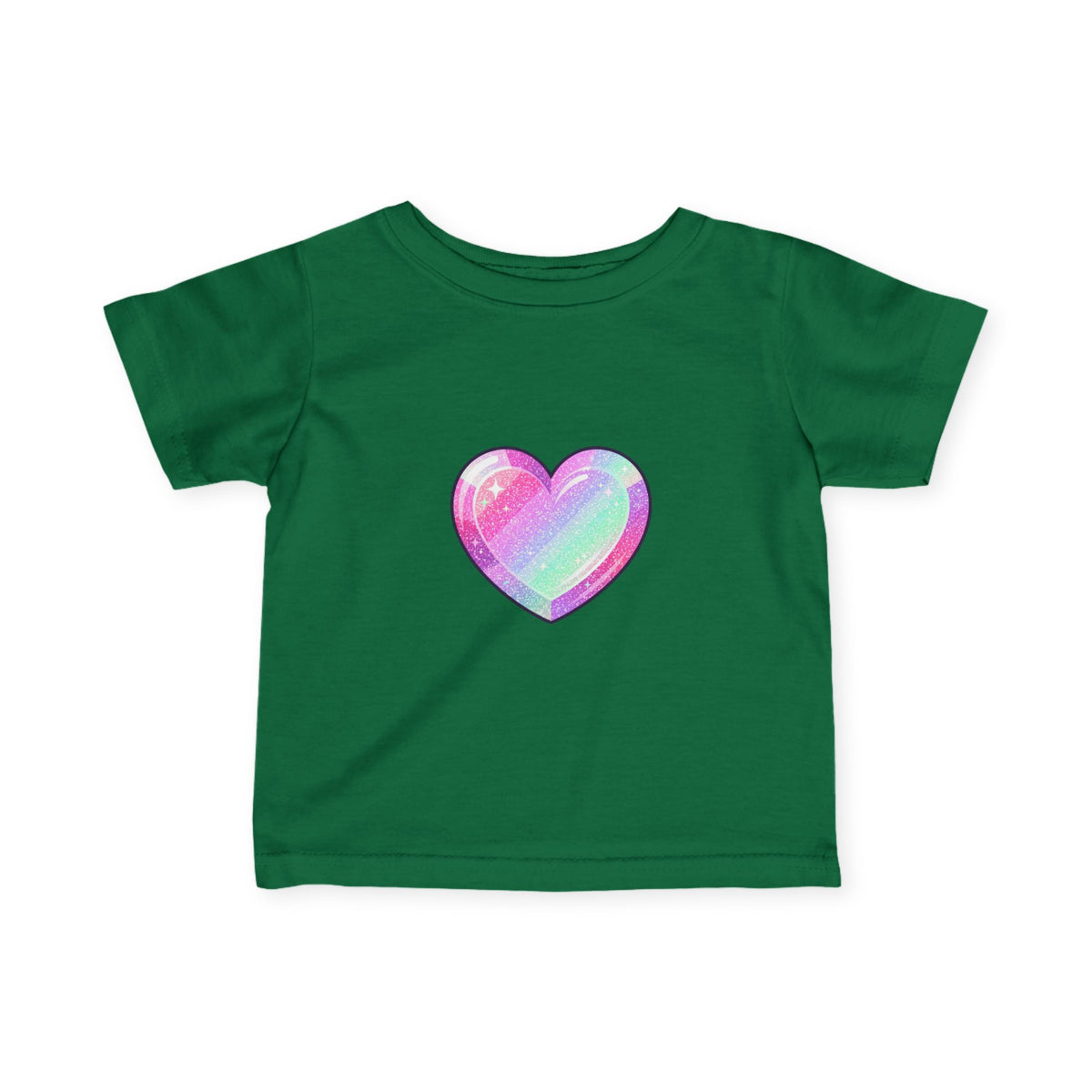 Infant Tee — Pastel Rainbow Heart Baby Shirt
