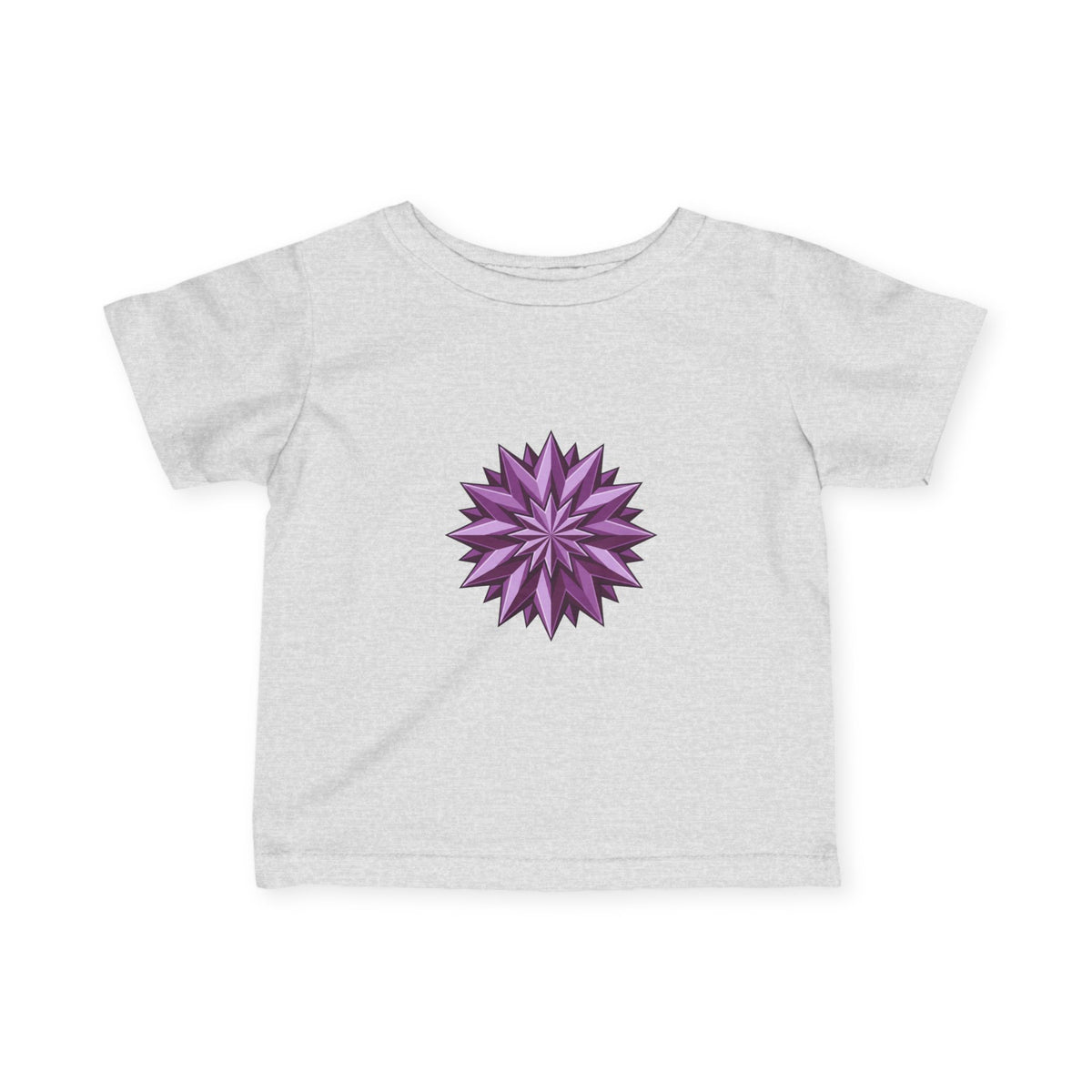 Infant Tee — Purple Starburst Floral Graphic Baby Shirt