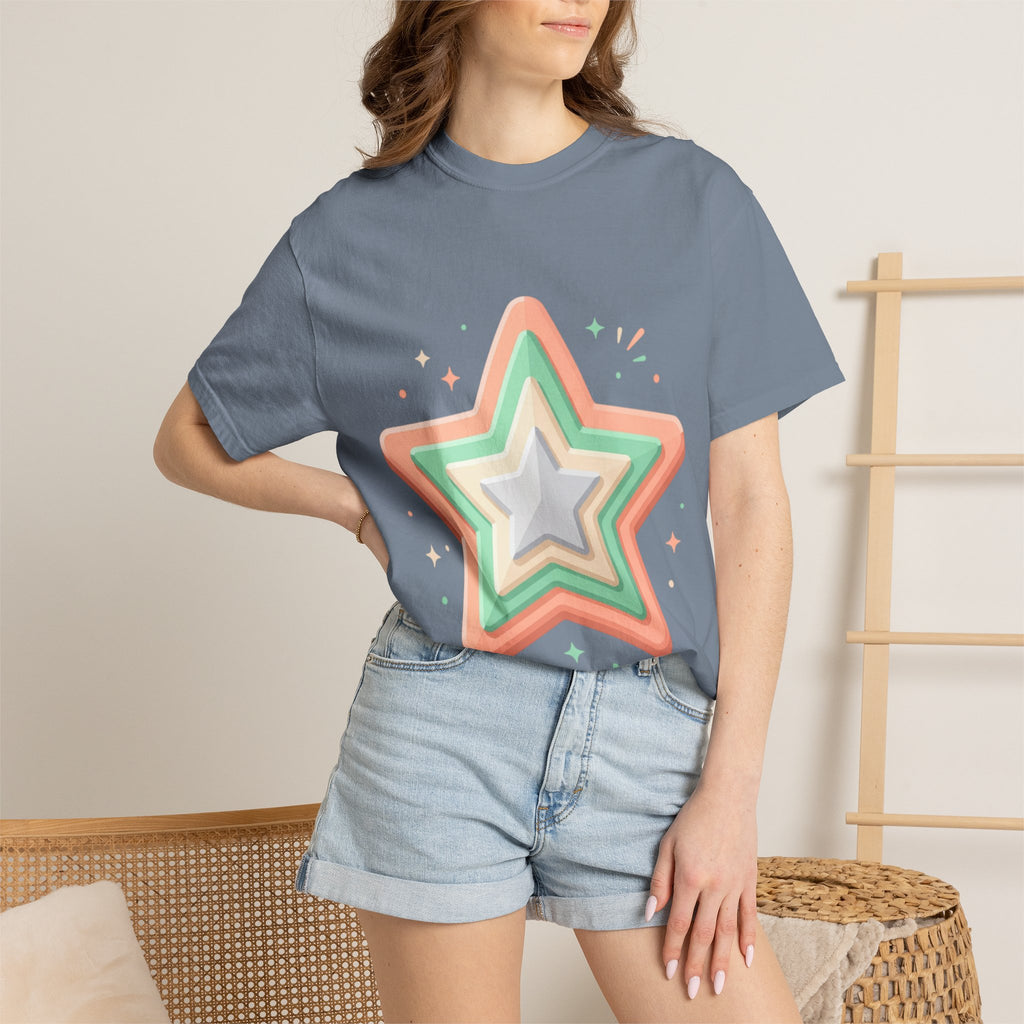 Star Design Unisex Garment-Dyed T-shirt