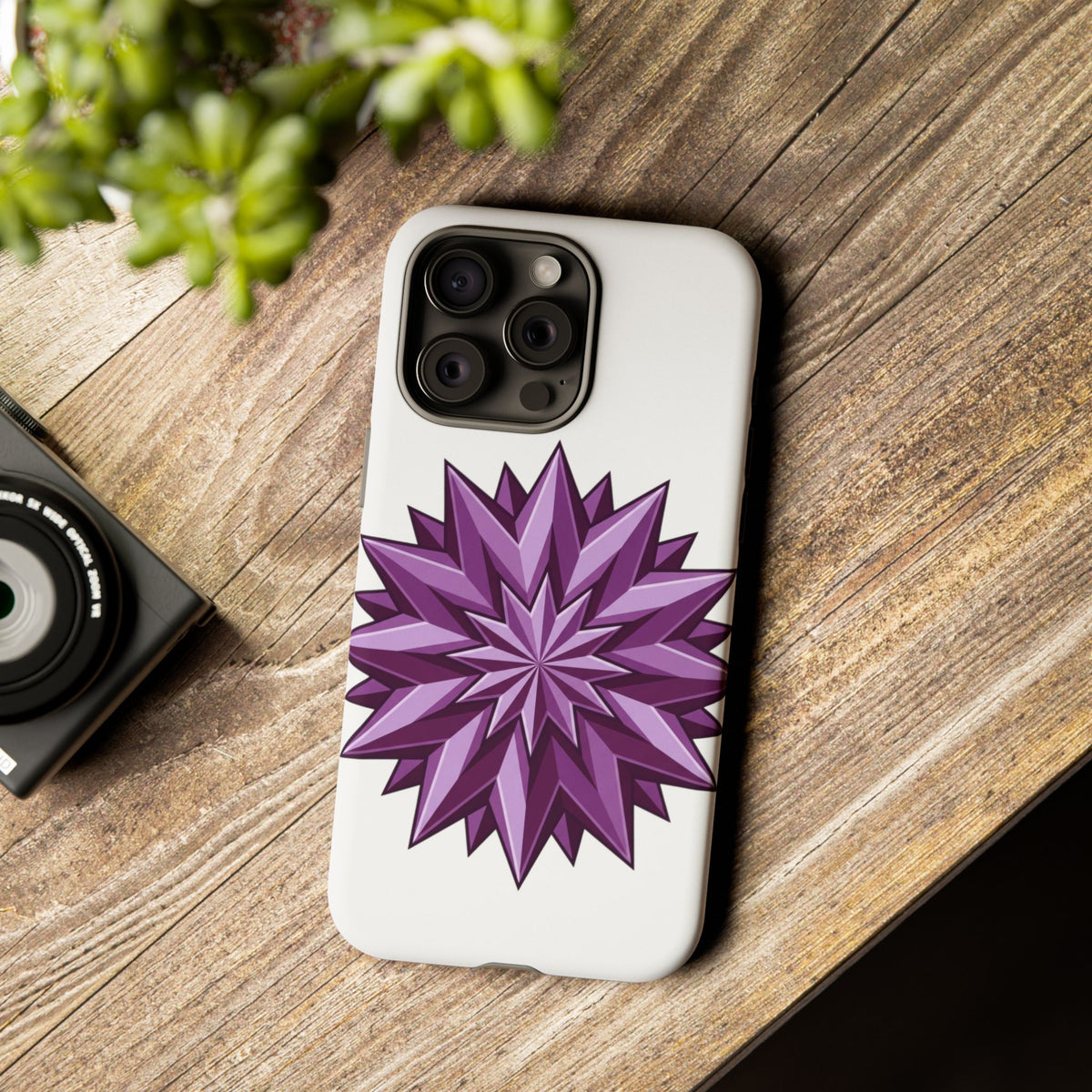 Purple Geometric Star Phone Case