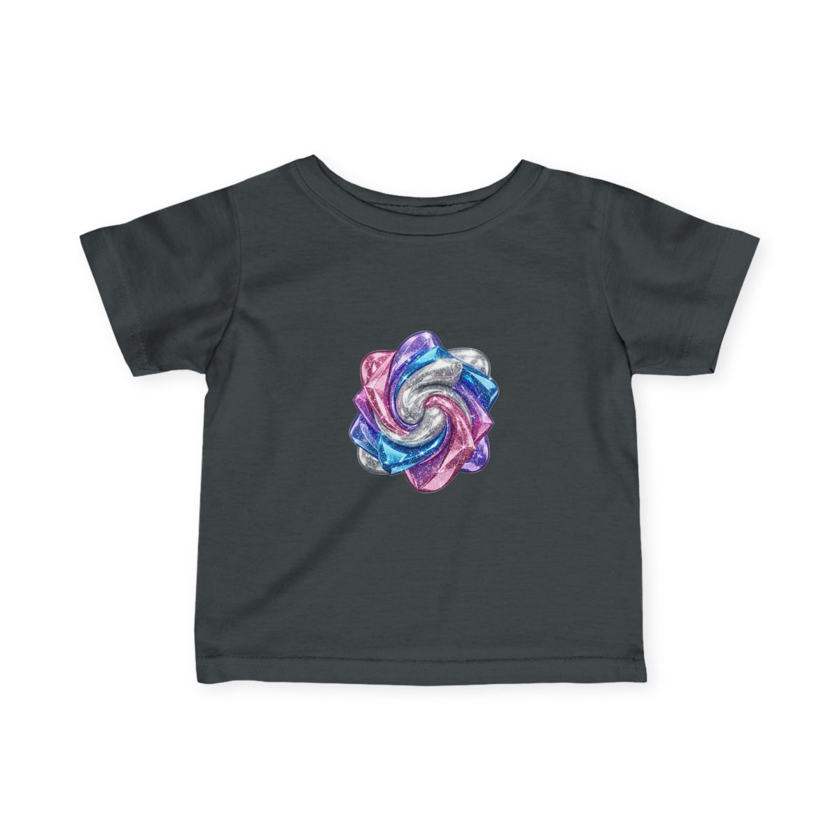 3D Glitter Design Infant Fine Jersey Tee