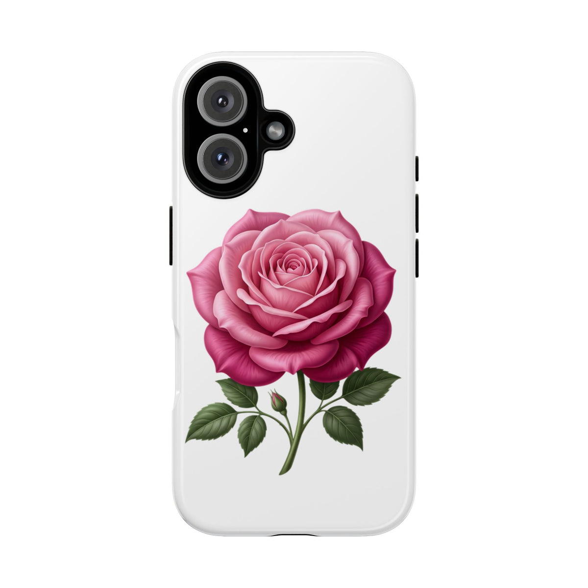 Pink Rose Tough Phone Case — Floral Protective iPhone Cover