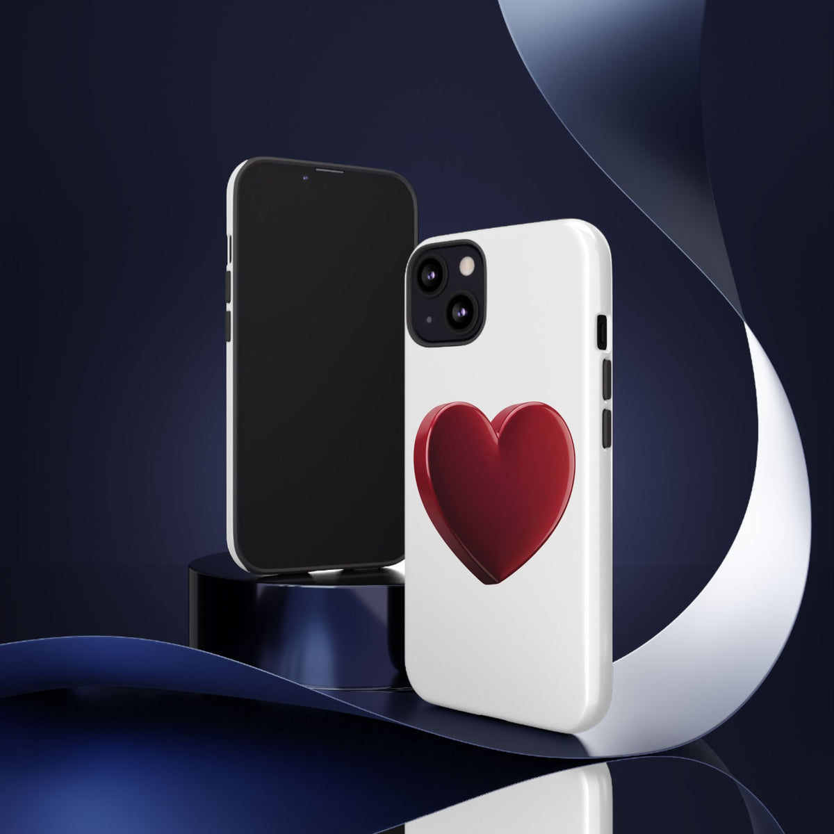 Heart Tough Phone Case - Red 3D Heart Protective Phone Case