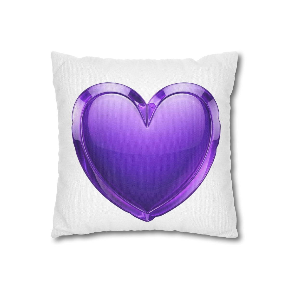 Purple Heart Spun Polyester Square Pillowcase