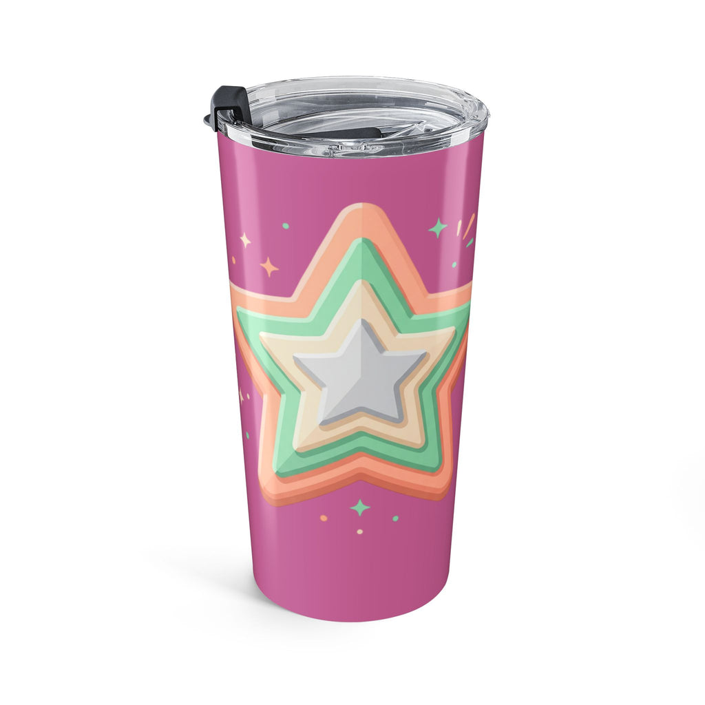 Star Design Tumbler 20oz Light Pink
