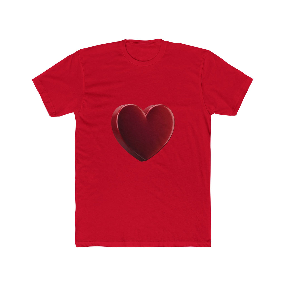 Red Heart Graphic Tee — Minimal Valentine Love Shirt