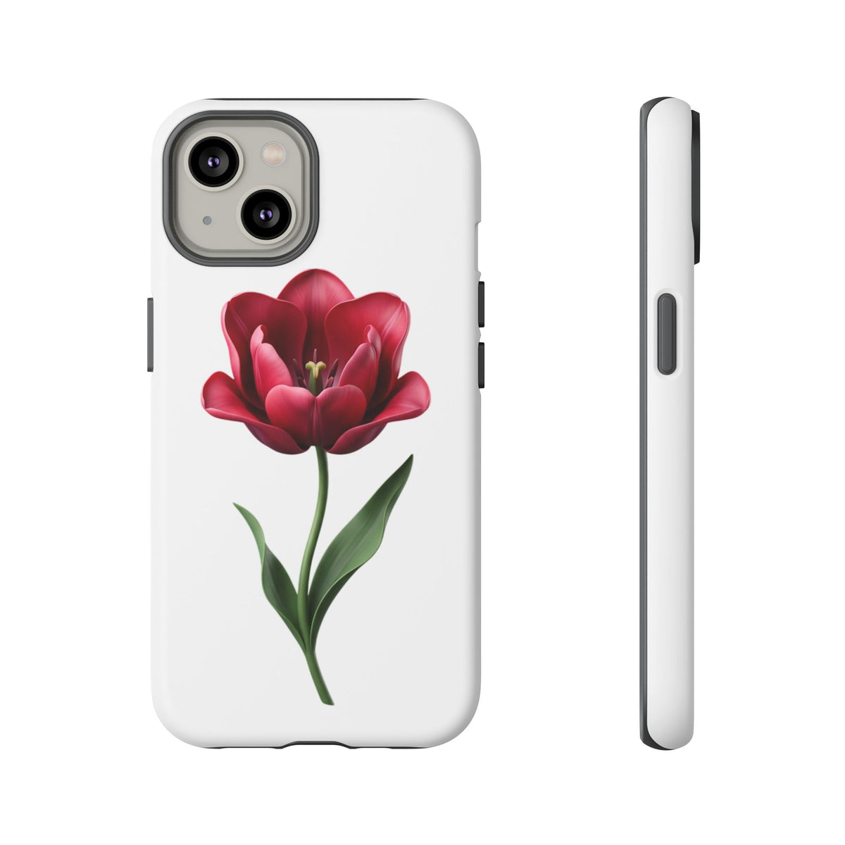 Tulip Floral Tough Phone Case – Protective Blossom iPhone Cover