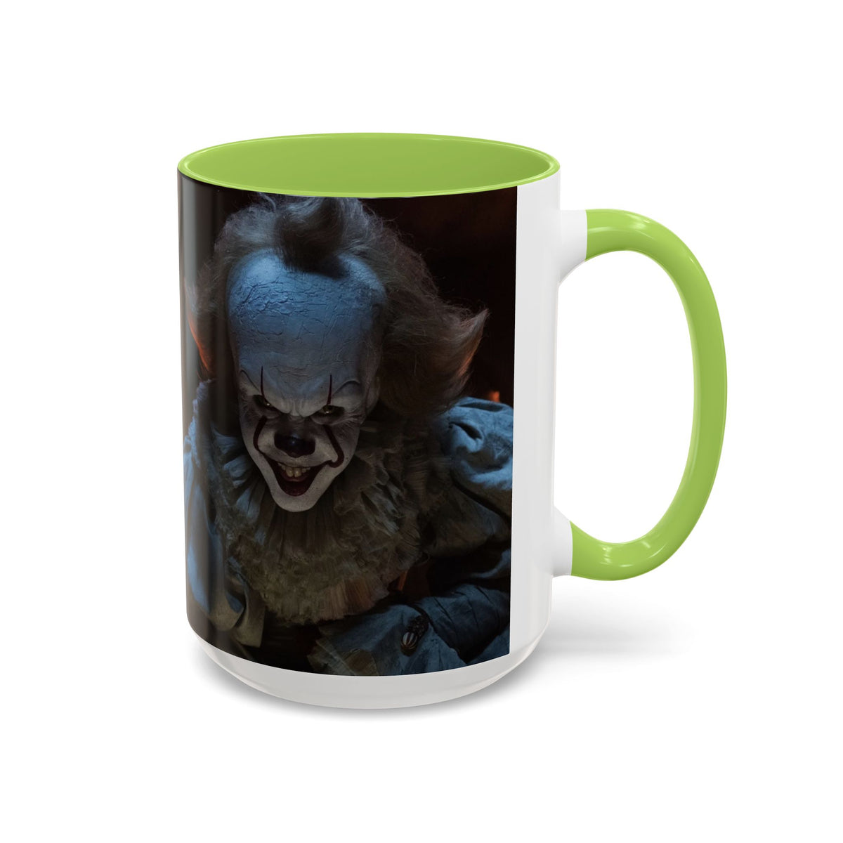 Creepy Pennywise Horror Coffee Mug — Scary Clown Accent Mug (11/15oz)