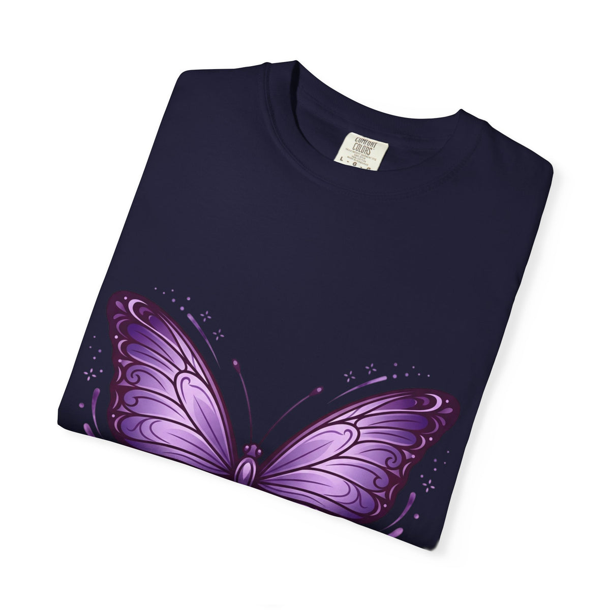 Purple Butterfly T-Shirt — Elegant Monarch Graphic Tee