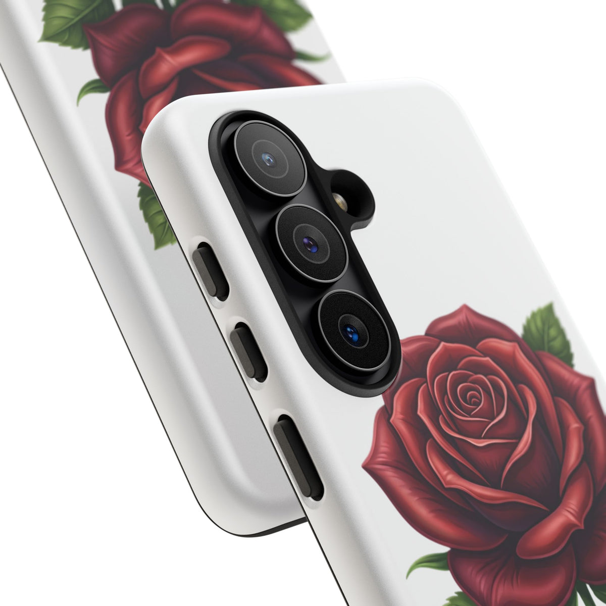 Rose Phone Case — Vintage Red Rose Floral Protective Cover