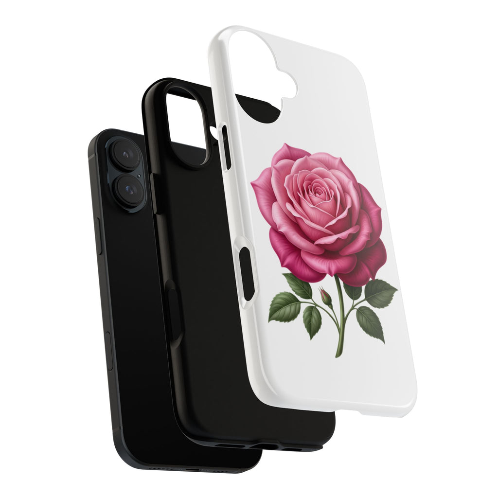 Pink Rose Tough Phone Case — Floral Protective iPhone Cover