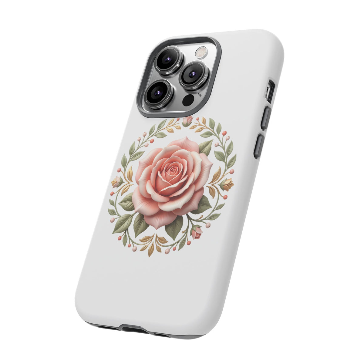 Floral Rose Wreath Tough Phone Case