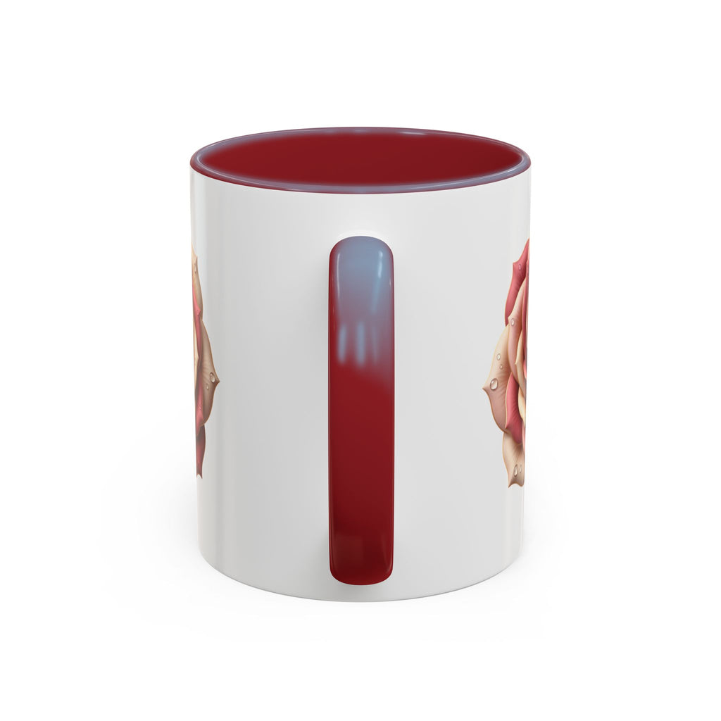 Rose Waterdrop Accent Coffee Mug — Floral 11/15oz