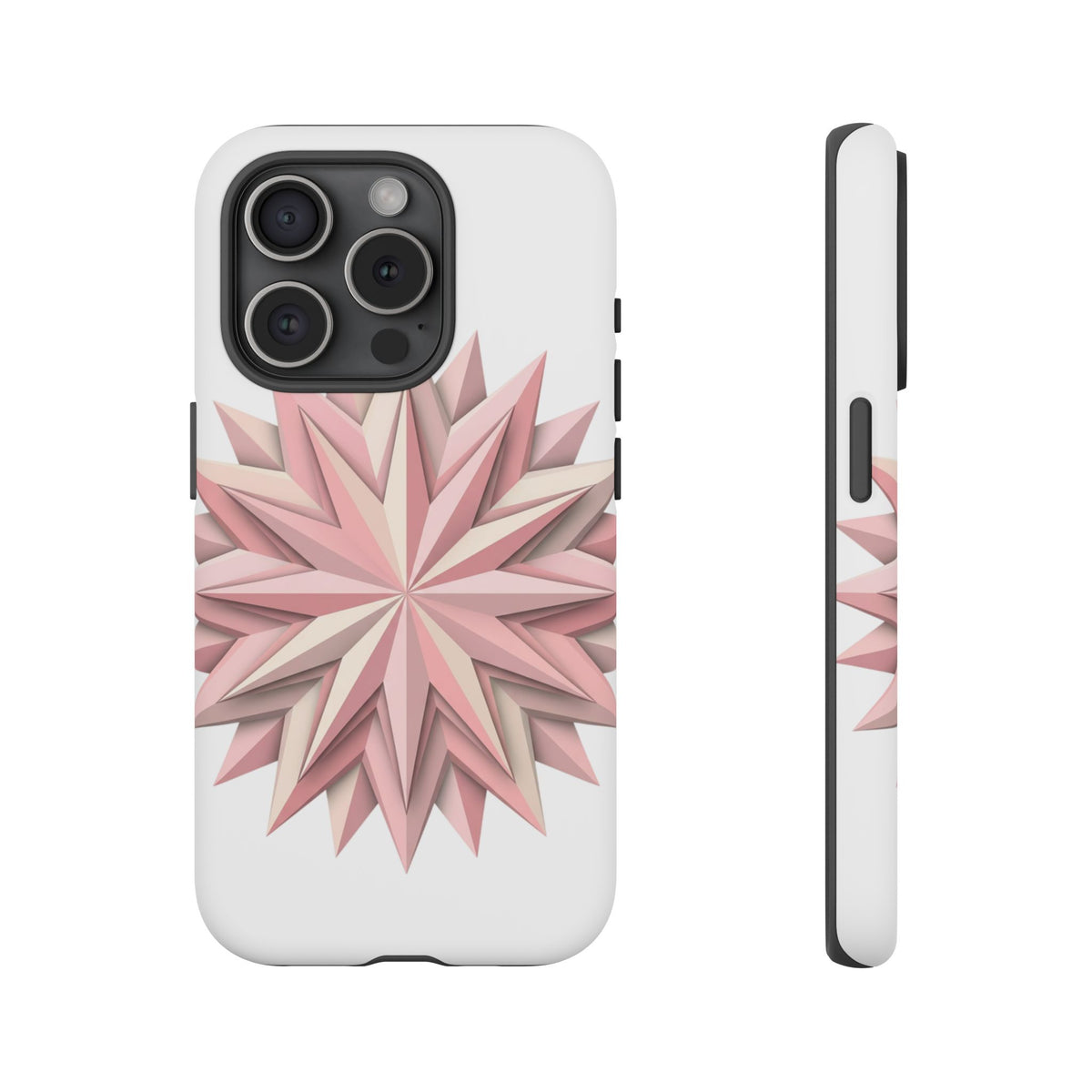 Pink Geometric Star Phone Case — Tough Protective iPhone Cover