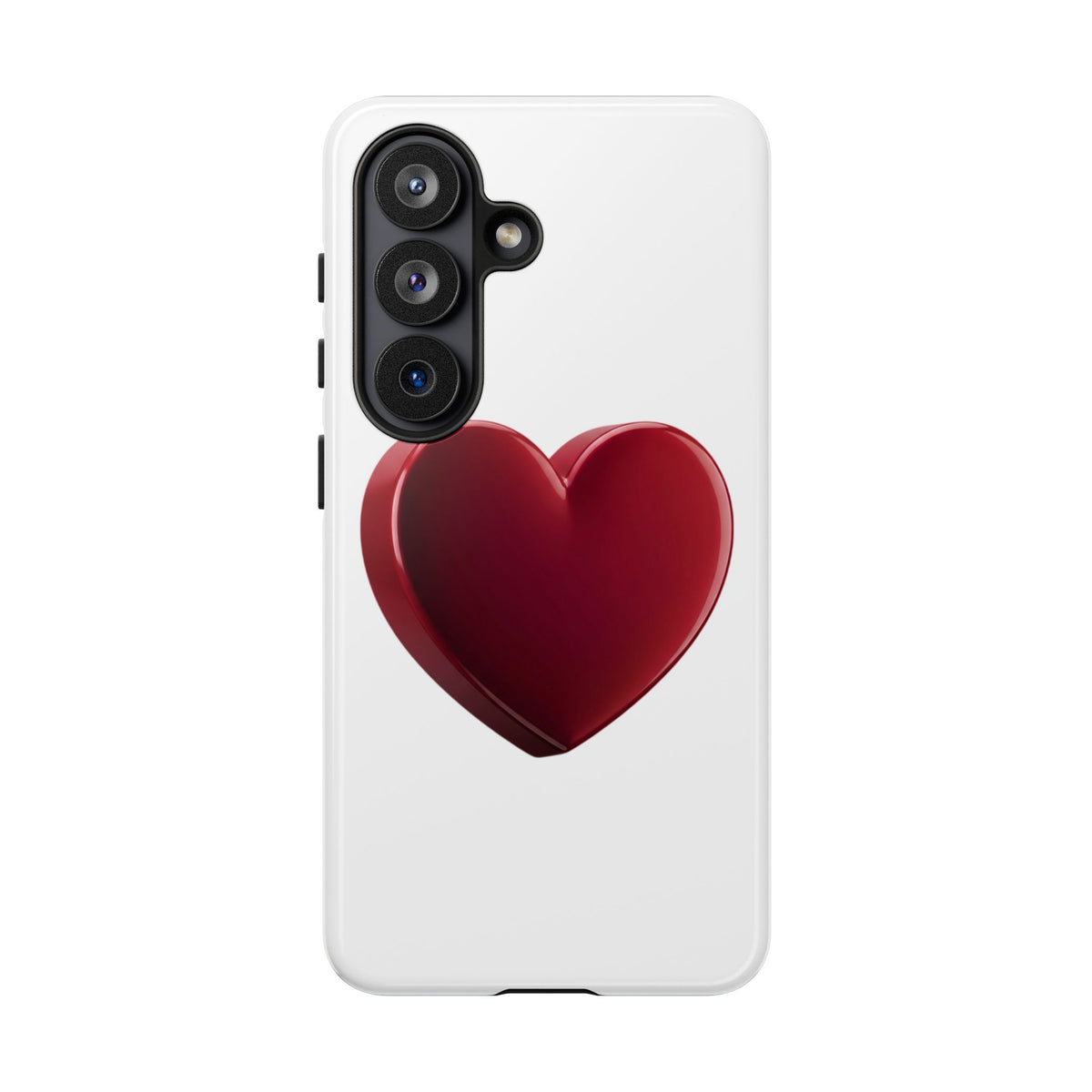 Heart Tough Phone Case - Red 3D Heart Protective Phone Case
