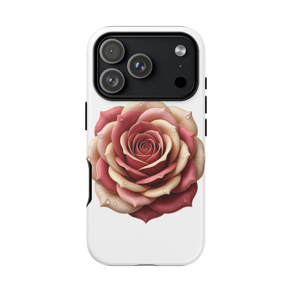 Rose Waterdrop Tough Phone Case — Protective Floral iPhone Cover
