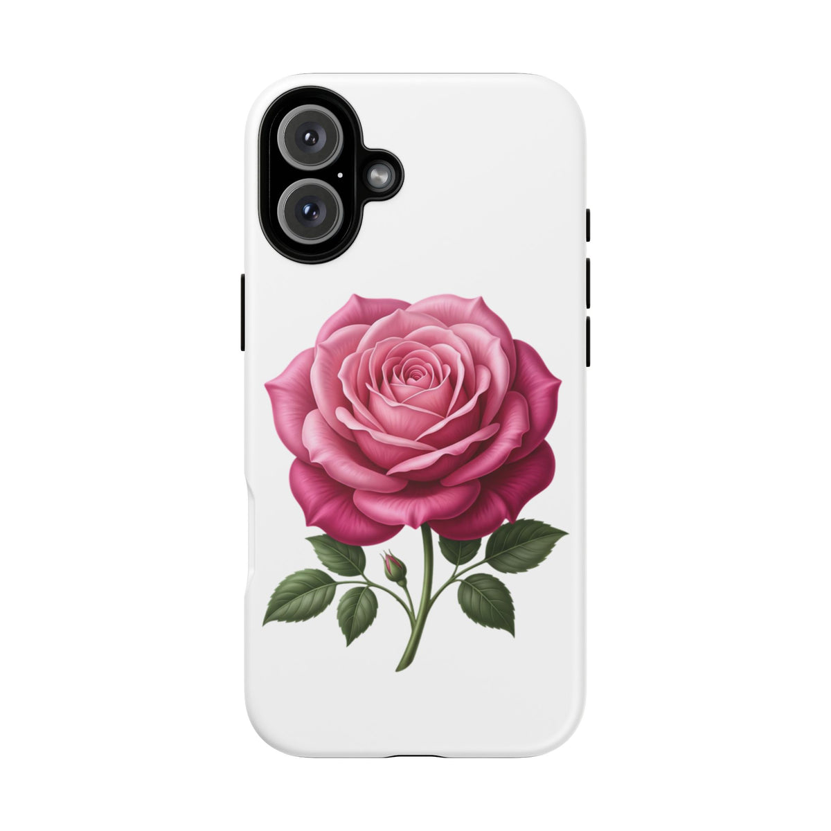 Pink Rose Tough Phone Case — Floral Protective iPhone Cover
