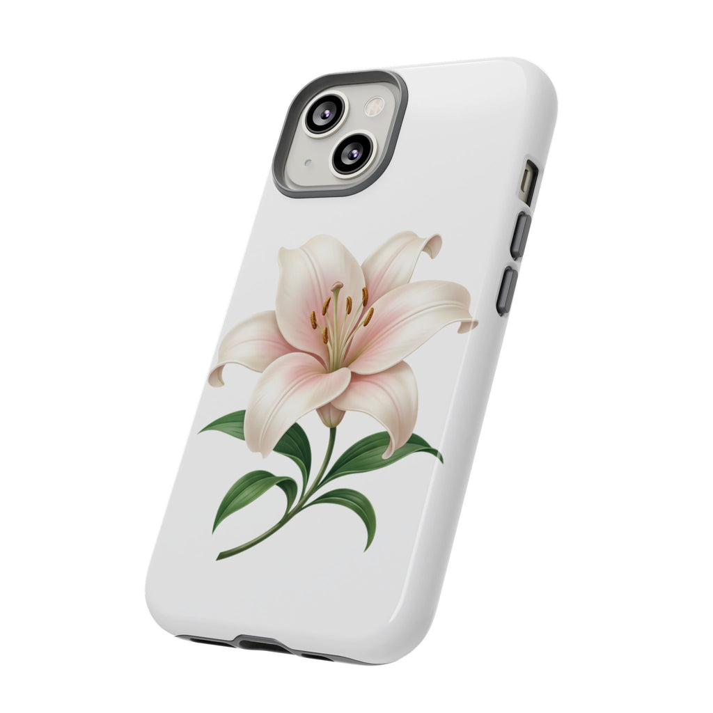 Floral Lily Phone Case — Pink Lily Tough Protective Cover