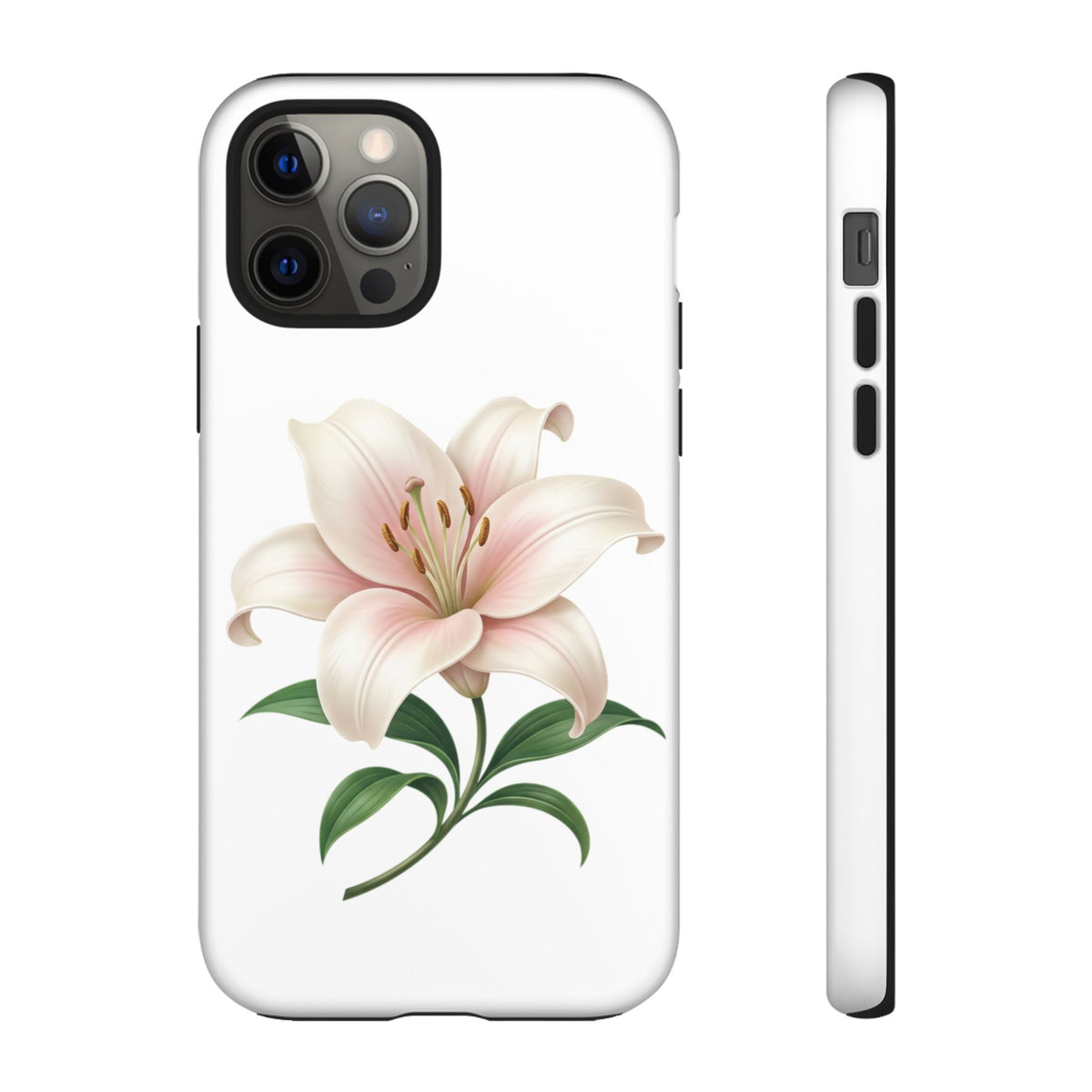 Floral Lily Phone Case — Pink Lily Tough Protective Cover