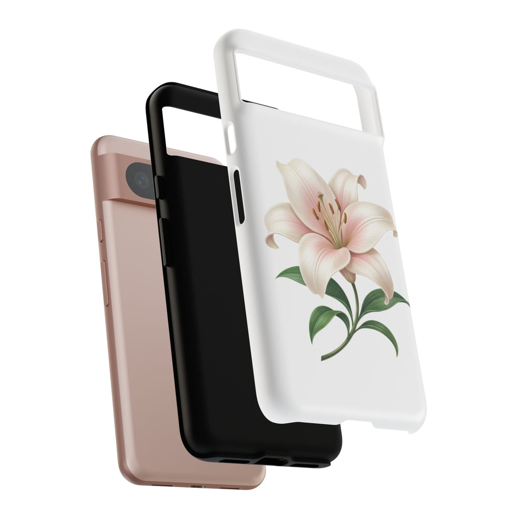 Floral Lily Phone Case — Pink Lily Tough Protective Cover