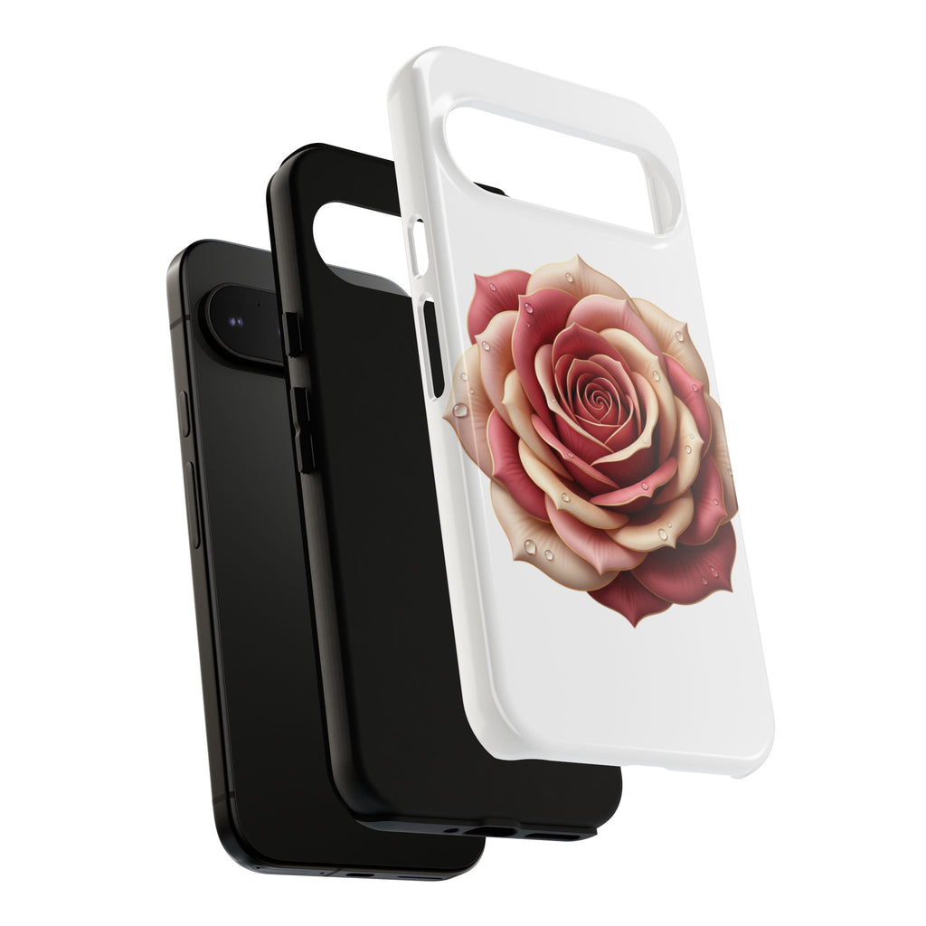 Rose Waterdrop Tough Phone Case — Protective Floral iPhone Cover
